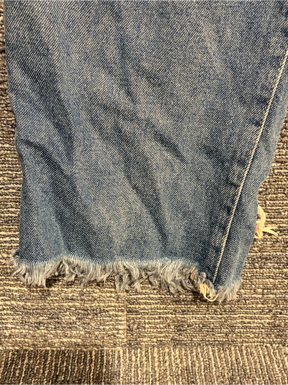 Free People Washed Light Blue Distressed Boyfriend Jeans - Picture 7 of 12